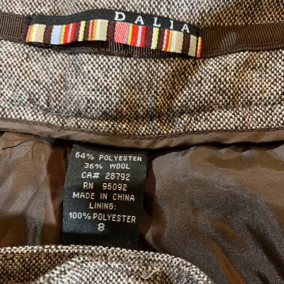 Dalia Womens 8 Wool Blend Dress Pants Neutral Gray Boot Cut Mid Rise Lined - Picture 5 of 11